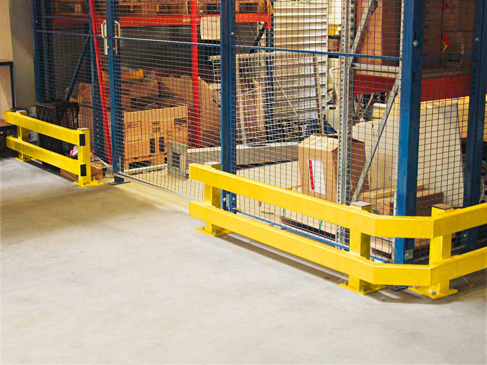 Rammschutz-Planke, 1 Meter Länge, gelb, Stahl, kunststoffbeschichtet,  C-Profil