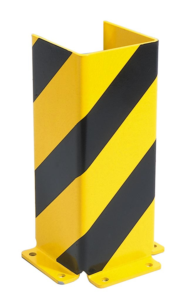 Anfahrschutz, Stahl-U-Profil, kunststoffbeschichtet gelb/schwarz